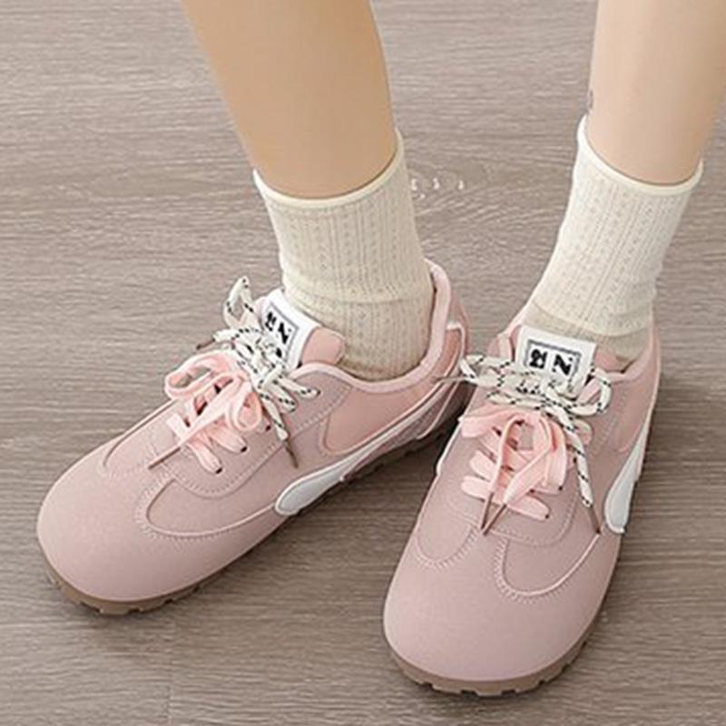 Fashion Fashion Faux Suede Sneakers Women Spring Autumn Mix Color Lace Up Sports Shoes Woman Lightweight Walking Vulcanize Shoes Female