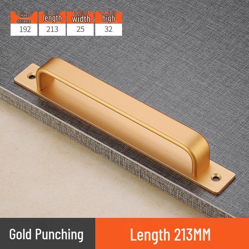 Aluminum Alloy No-Drill Anti-Theft Door Handle for Sliding, Bathroom, and Entrance Doors