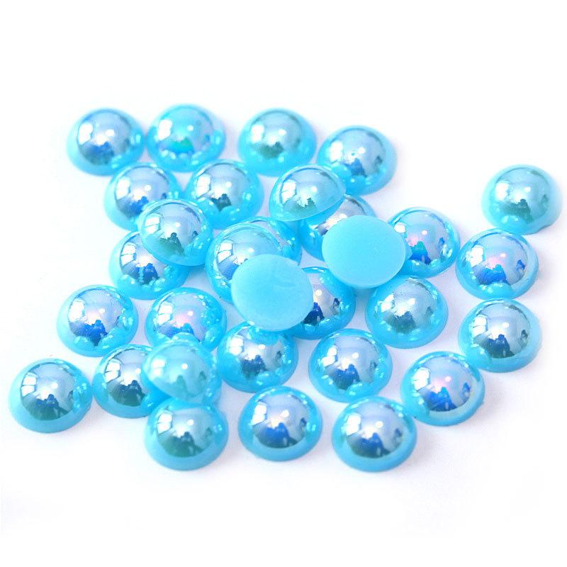 ABS Imitationsperle, Flachboden Halbrund Handyhülle Zubehör DIY Nagelkunst Perlen Schmuck Harzzubehör