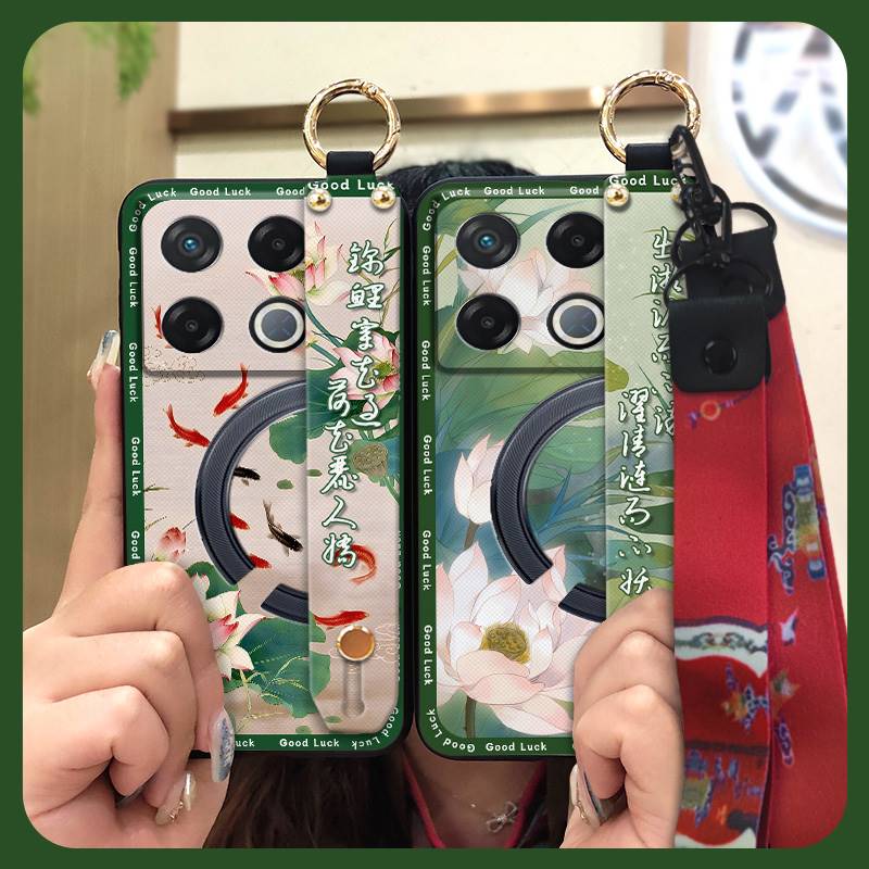 Protective Anti-knock Phone Case For infinix GT 20 Pro/X6871 Anti-dust Dirt-resistant Fashion Shockproof Wrist Strap