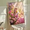 DIY Diamond Painting The Princess Among The Flowers Cross Stitch Kit Mosaic Art Diamond Painting Full Circle Diamond Home Decoration