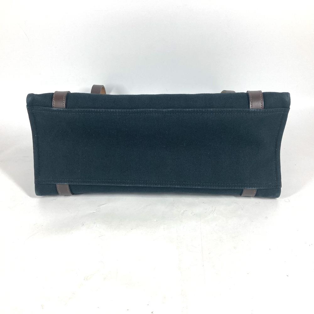 Hermes Cabaricol Bag Shoulder Bag Tote Bag Canvas Black/Brown