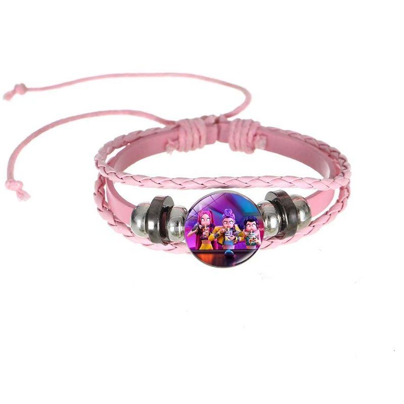 Das Hexenjäger-Team Armband, Zeitstein-Armband, Modisches Rosa-Schwarzes Armband