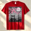 Japanese Sakura Torii Gate Full Moon Retro Texture Graphic T Shirt Unisex Cotton Tee Asian Aesthetic Casual Fashion Wear Tops