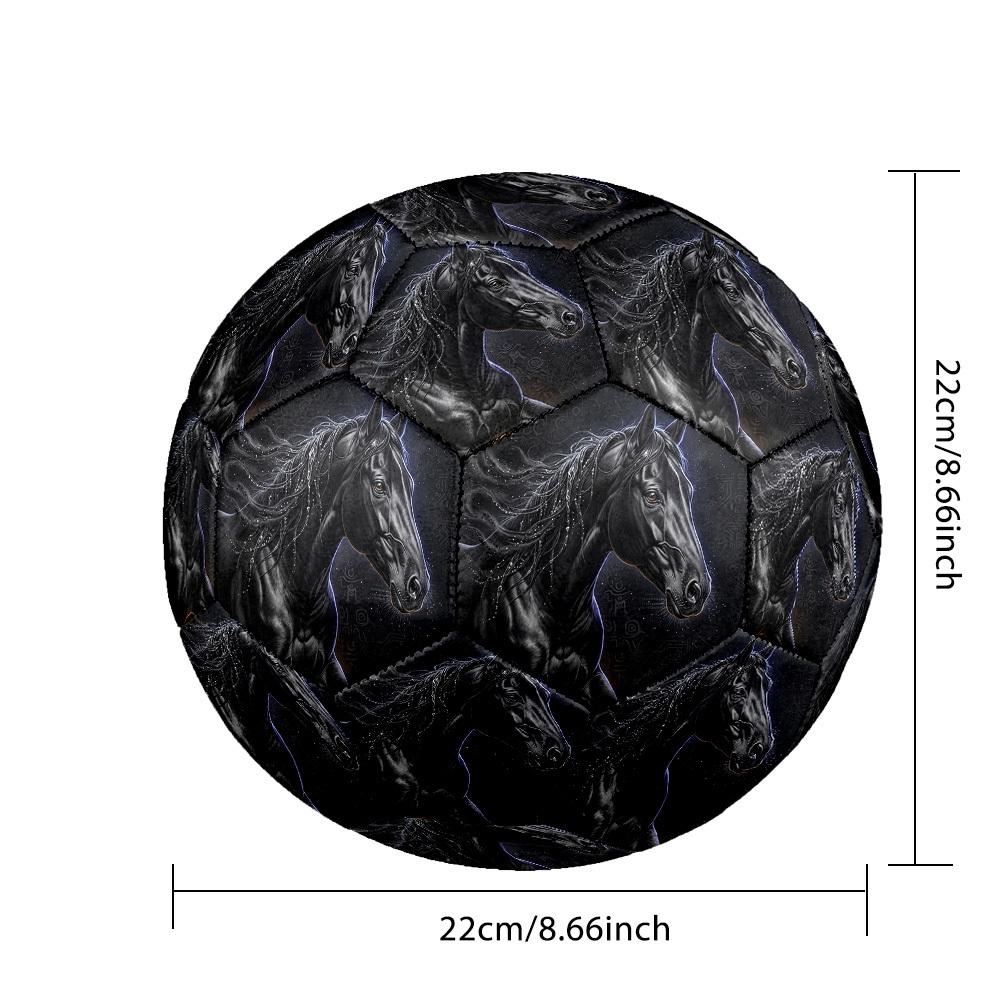 1pc Mystical Horse Art Theme Soccer Ball Football, Size 5, Lightweight PVC, Outdoor Training Soccer Ball,Sports Gift t61440