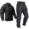 Paintball Tactical Suits Work Wear Uniform Multi Pockets Combat Camo Shirts Hooded Cargo Pants Knee Pads Hunting Clothes