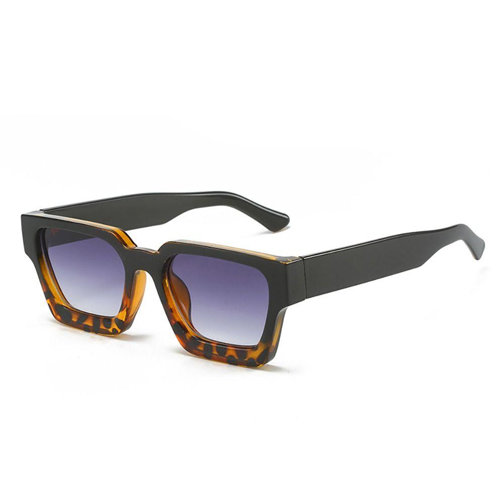 Multicolor Large Square Frame Sun Glasses Wide Legs Men UV400 Eyewear  Unisex