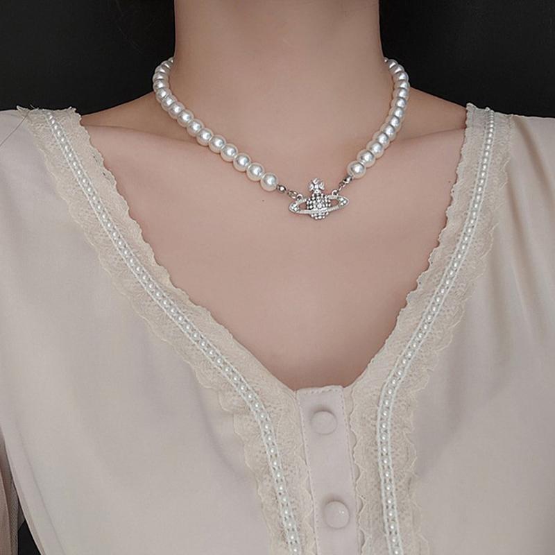 Necklace Vintage Women Saturn Necklace Pendant Jewelry