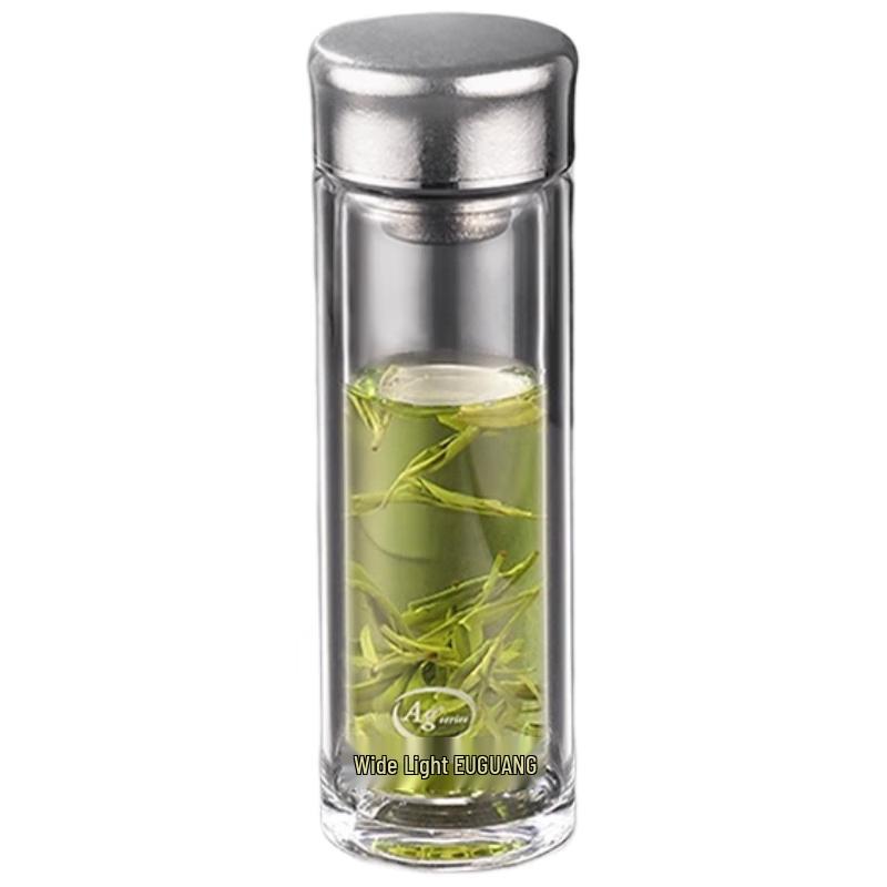 FUGUANG G2314-SH-310H Double-Layer Glass Tea Separation Mug