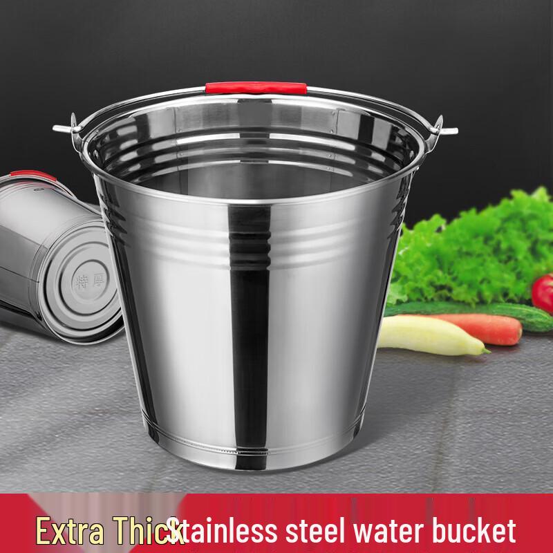 Homeglen Stainless Steel Portable Storage Bucket