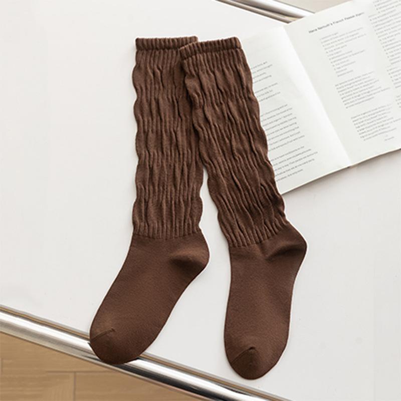 Simple Lantern Socks for Autumn and Winter, Trendy Slimming and Versatile High-top Twist-fit Large Intestine Pile Socks