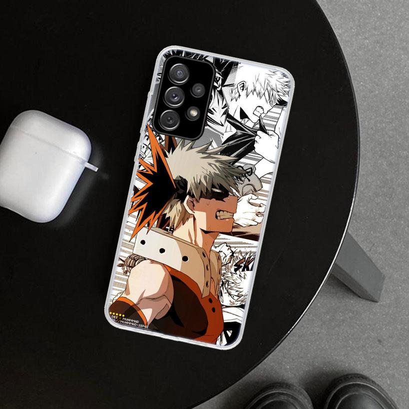 MHA Bakugou Katsuki Phone Case Cover for Samsung Galaxy A12 A22 A32 A52 A72 A02S A51 A50S A31 A20S A10S Note 20 Ultra 10 Plus Ga