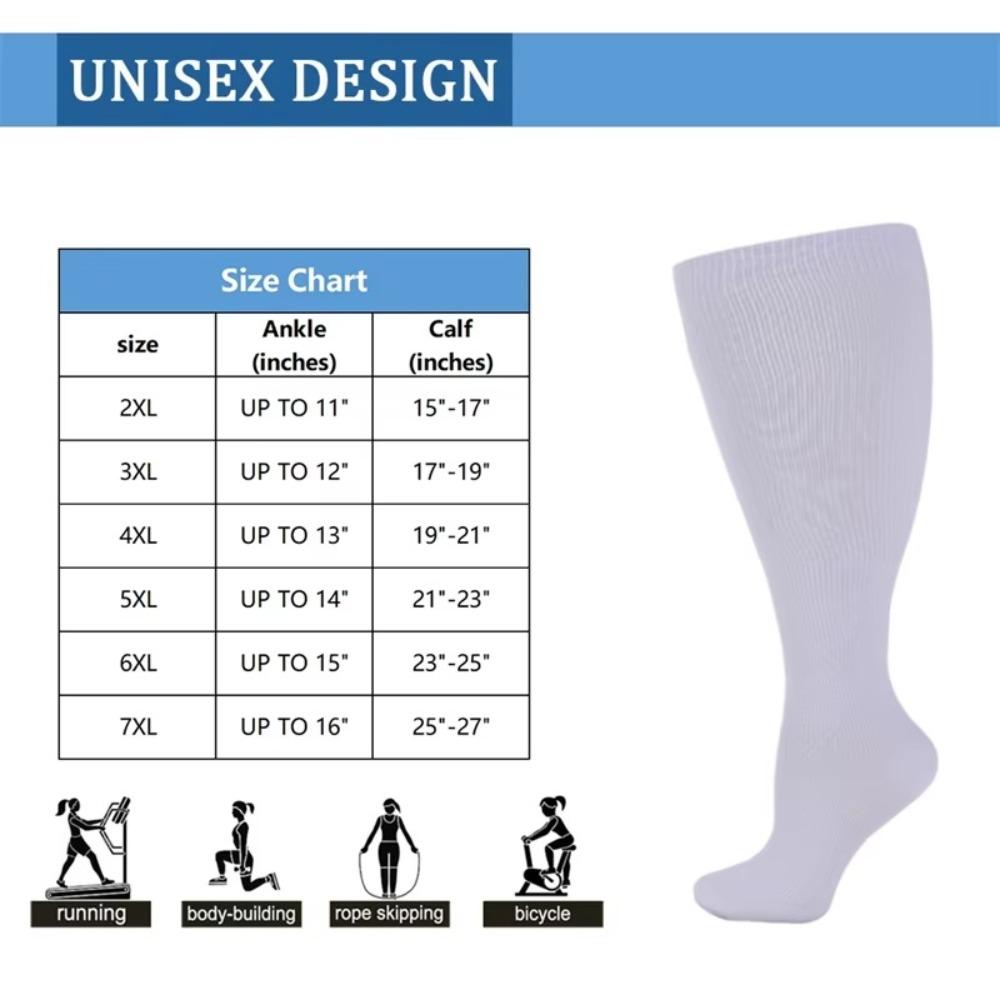 Plus Size Extra Size Fat Sock 2XL-7XL Hosiery New Compression Socks  Women Men