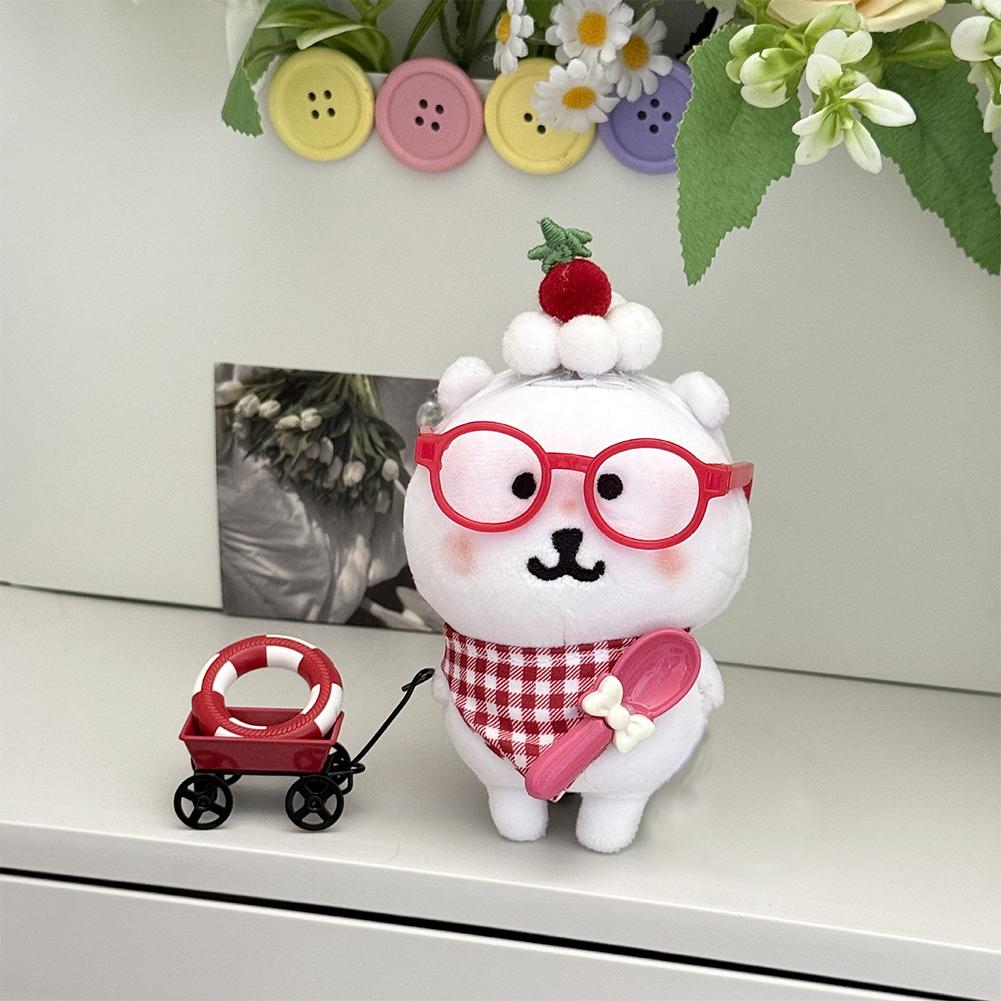 For 13cm Joke Bear Doll Clothes Fashion Clothes Bib Glasses Doll Clothes Color Match Triangular Scarf Dolls Accessories Cute Decoration Little Clothes