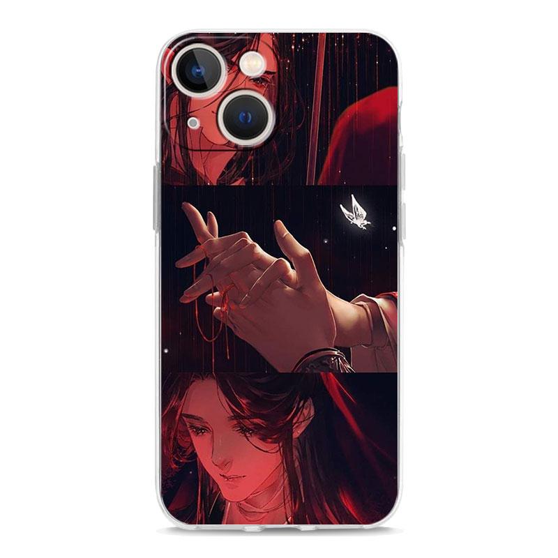 Heaven Official's Blessing Luxury Transparent Phone Case For iPhone 15 16 14 13 12 mini 11 Pro Max XS X XR 7 8 Plus Clear Cover