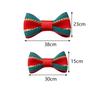 30pcs Christmas Bows Red Green Stripe Satin Ribbon Bows For DIY Christmas Tree Ornament New Year Party Gifts Headwear Decoration