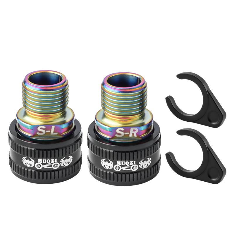 MUQZI 1Pair Quick Release Pedal Holder Titanium Alloy Stainless Steel Pedal MTB Road Bike Quick Release Pedal Extender Adapter