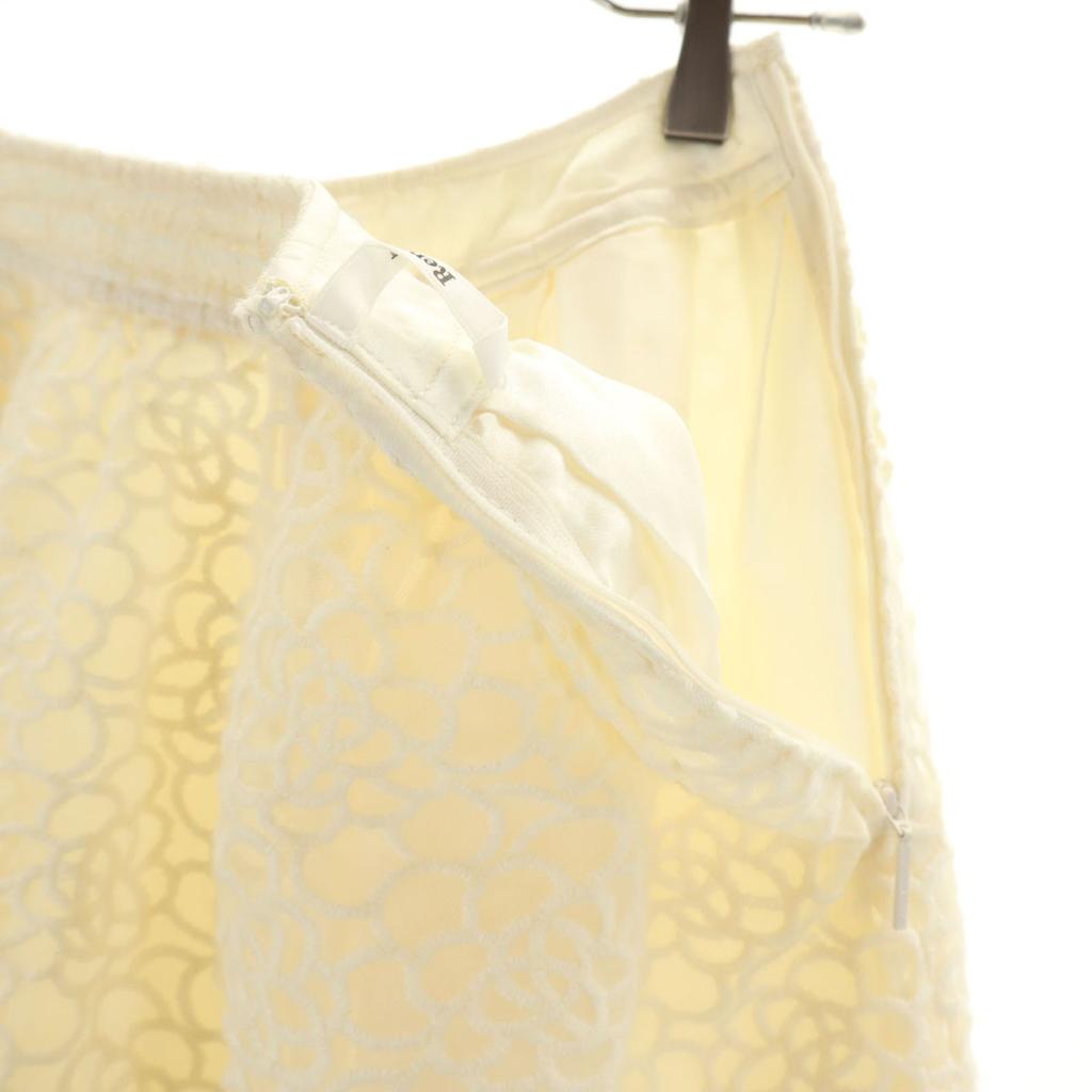 Rene Made in Japan Miscela di lana Lunghezza midi Gonna svasata 34 Sistema bianco Donna Usato