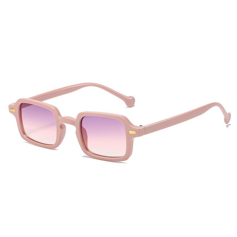 Fashion Square Sunglasses European and American Vintage Rivet Eyewear for Women Men