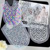 Mesh Solid Color Sequins Embroidery Front Piece Collar Flower Women'S Performance Clothes Chest Clothing Accessories Accessories