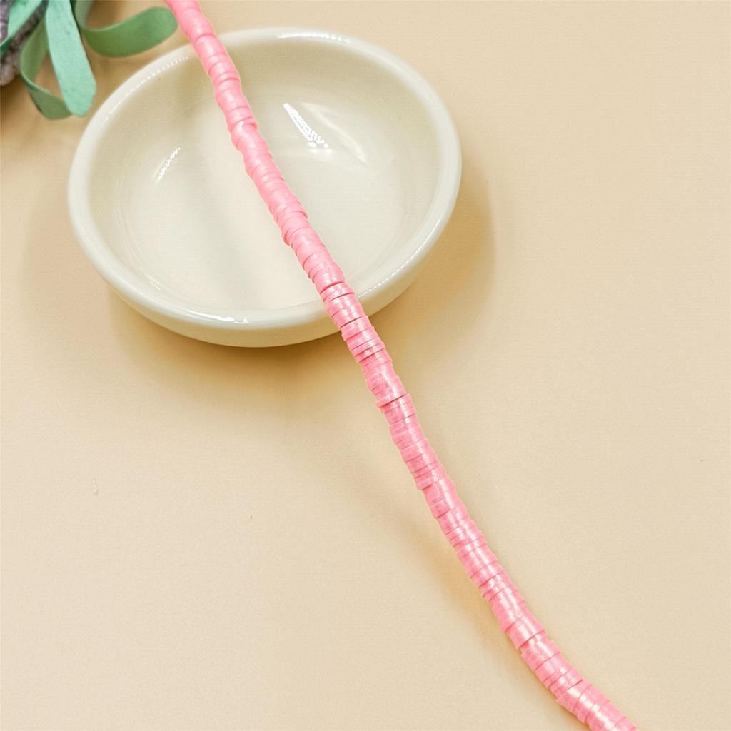 1 Sıra Kolye 7 Renk Bileklikler 6mm Sedefli Toz DIY Takı Yapımı İçin Gevşek Boncuklar Polimer Kil Moda 350 Adet Ara Boncuk