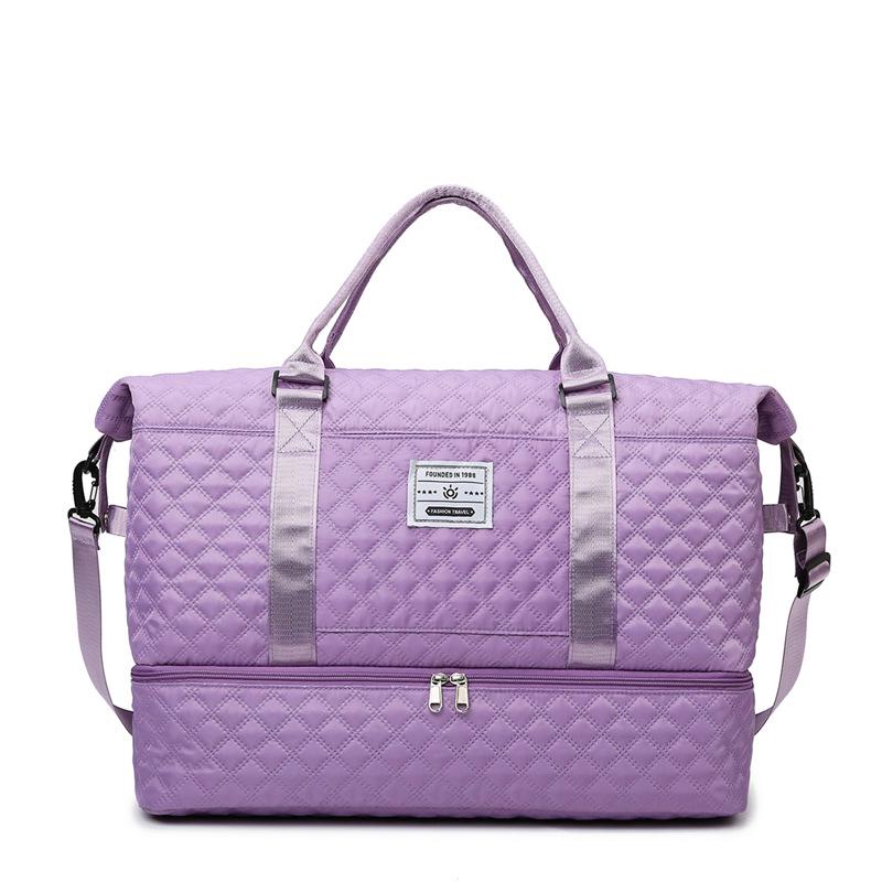 Korean Style Large Capacity Quilted Gym Bag - Yoga, Travel, Crossbody & Mother-Child Handbag