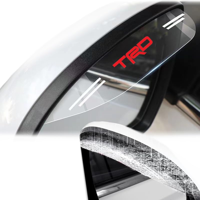 

KINKA [Набор из 2 шт.] Козырек зеркала заднего вида, Подходит для всех серий, Дождестойкая наклейка, Предотвращает попадание дождя и снега на боковое зеркало, Безопасное вождение, Обеспечивает видимость