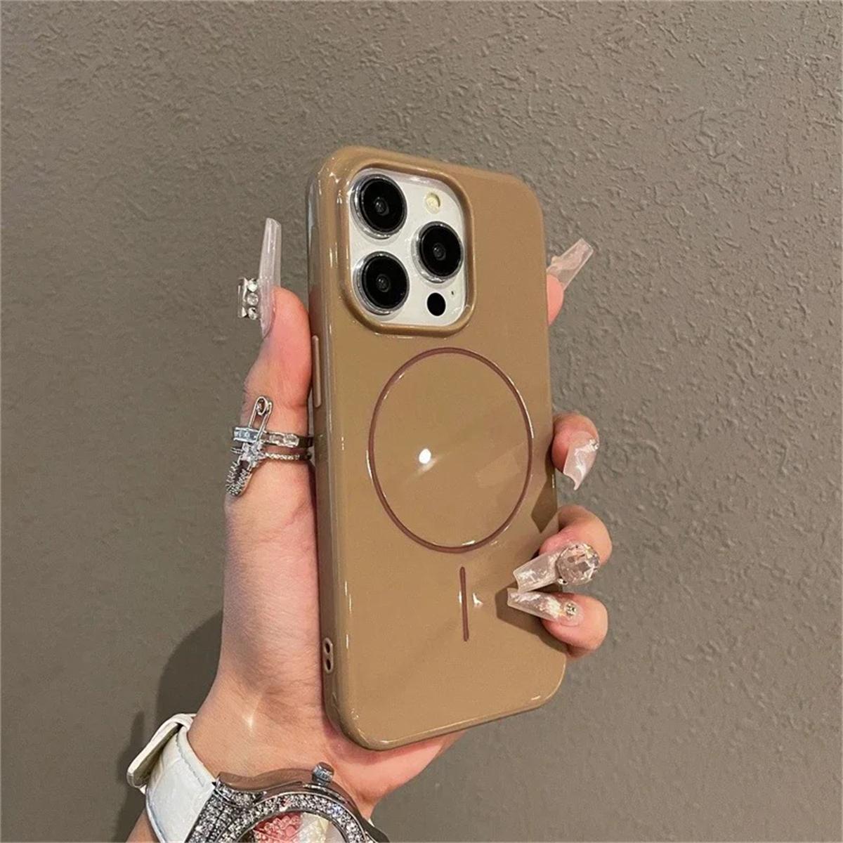 

Роскошный мягкий чехол Magsafe для беспроводной зарядки iPhone 16 15 14 13 12 11 Pro Max X Xs 7 8 Plus SE4 Магнитный бампер задняя крышка iPhone SE4