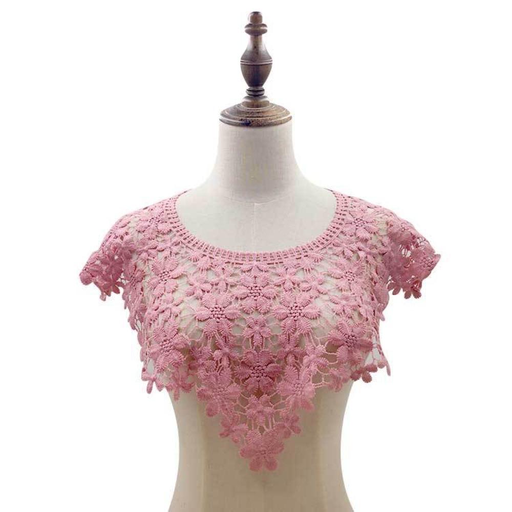Lace Fabric Hollow Neckline Fashion Shawl Vest Exquisite Fake Neckline Collar  Feminine Decorative