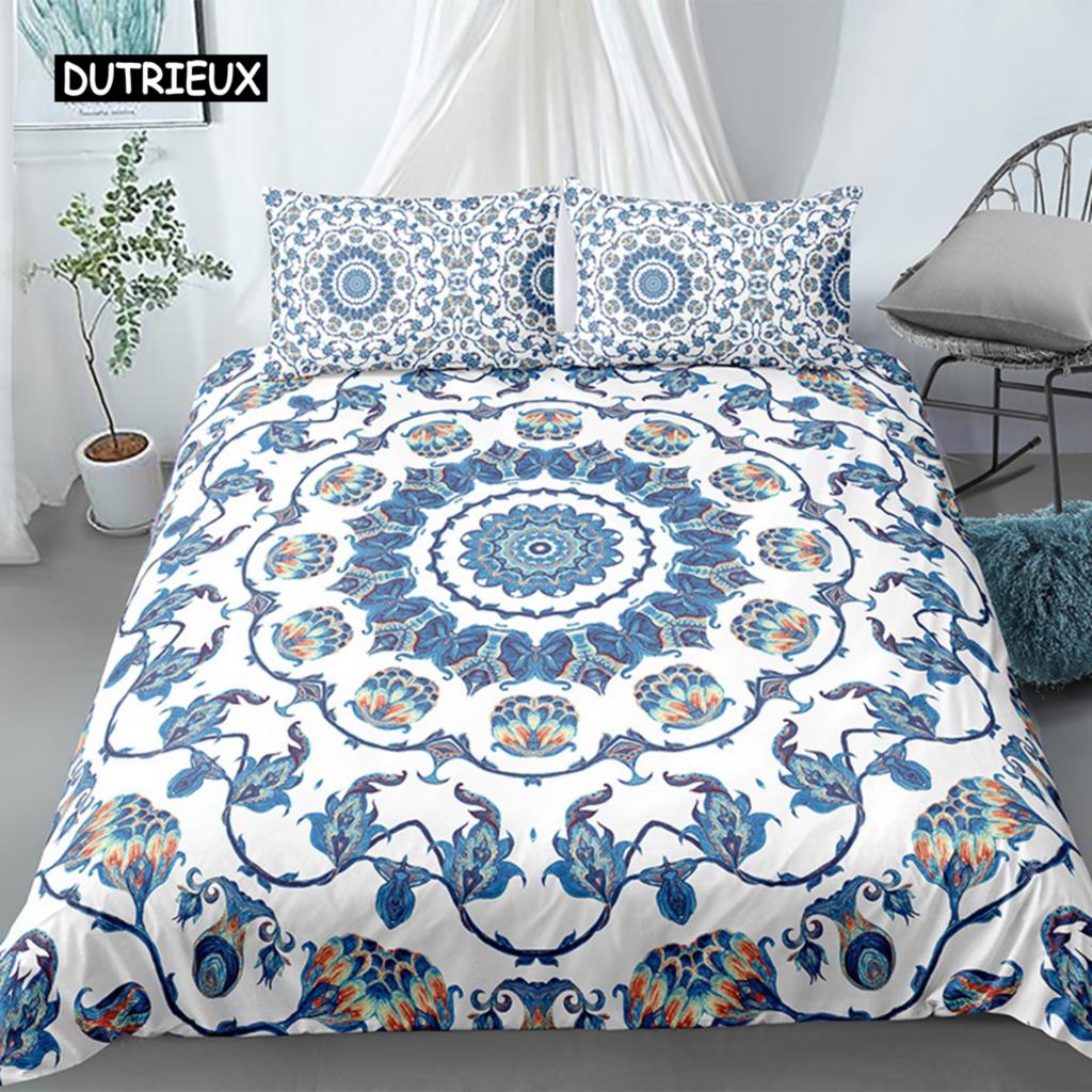 Vibrant Stylish King Queen Full Double Twin Comforter Quilt Mandala Bohemian Bedspreads Bed Sets Polyester