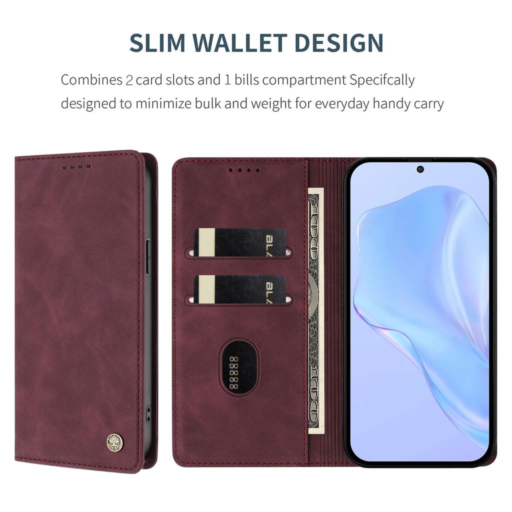 Wallet Case for Galaxy S25 Ultra - Leather/PU, Wine