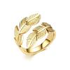 Fashion Fashion Feather Ring Open Titanium Steel Ring Angel Wings Hip Hop Style Stainless Steel Ring Ornament
