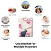Hot Sale Kuromi Pink Plaid Sweet Blanket Cute Strawberry Cherry Heart Pattern Flannel Plush Throw for Home Decor Bed Sofa Office
