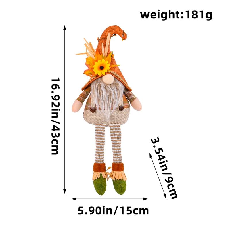 Autumn Gnomes Thanksgiving Decoration Fall Plush Elf Dwarfs Dolls Halloween Gnome Dolls Thanksgiving Day Gift Xmas Gifts