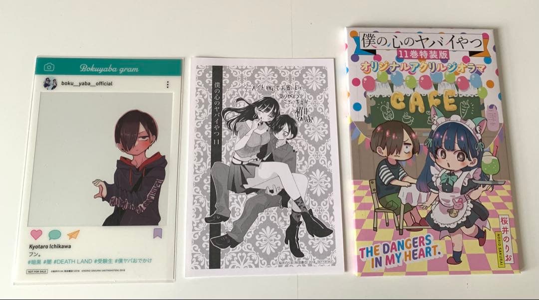 [USED] Bonus for My Dangerous Heart: Clear Card, Illustration Paper, Acrylic Diorama