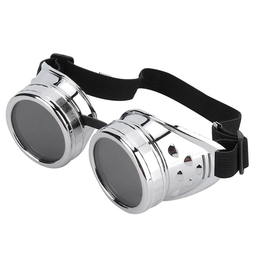 

Винтажные стимпанк очки из АБС-пластика, двухслойные солнцезащитные очки для вечеринки, реквизит, декор Bright Silver