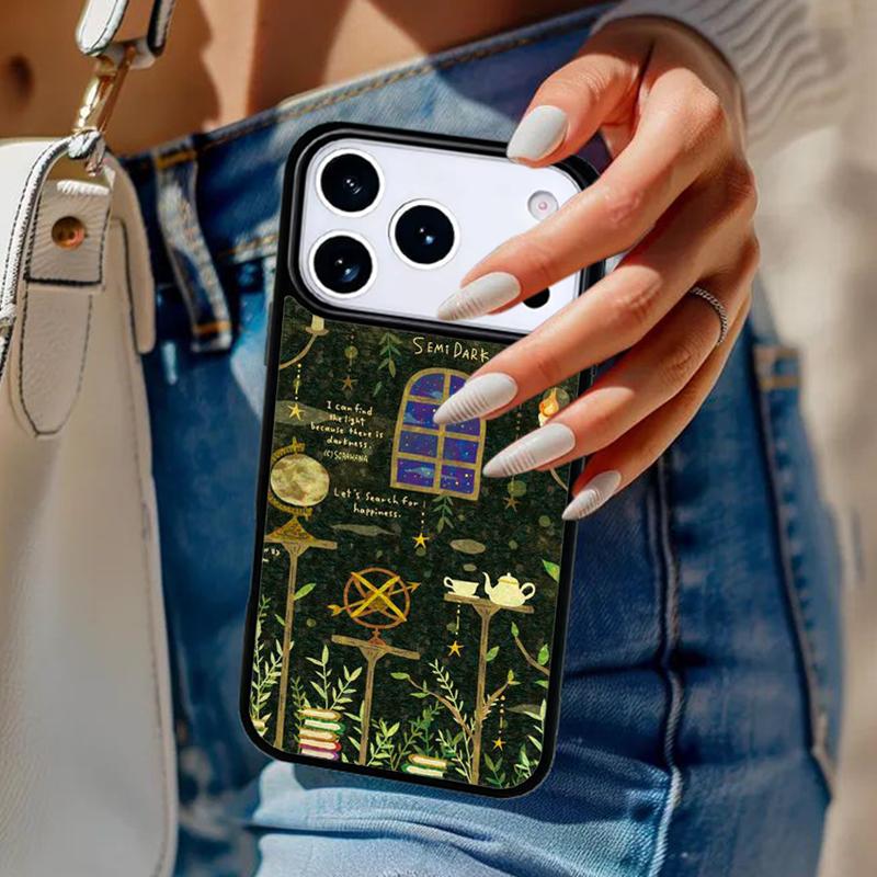 Occult Witchcraft Moon Gothic Witch Phone Case For iPhone 17 Air 14 15 13 12 Max Cover For Apple 16e 11 Pro Max Plus Coque