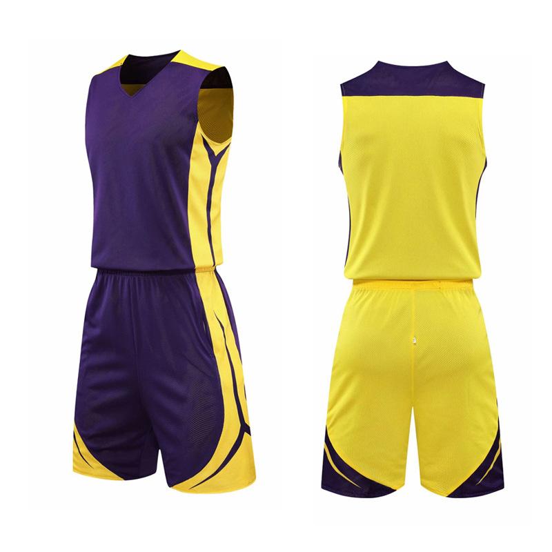 Double-sided basketball uniforms Men s and women s printed basketball jerseys Sports vests Private printing competitions Wear training uniforms on L