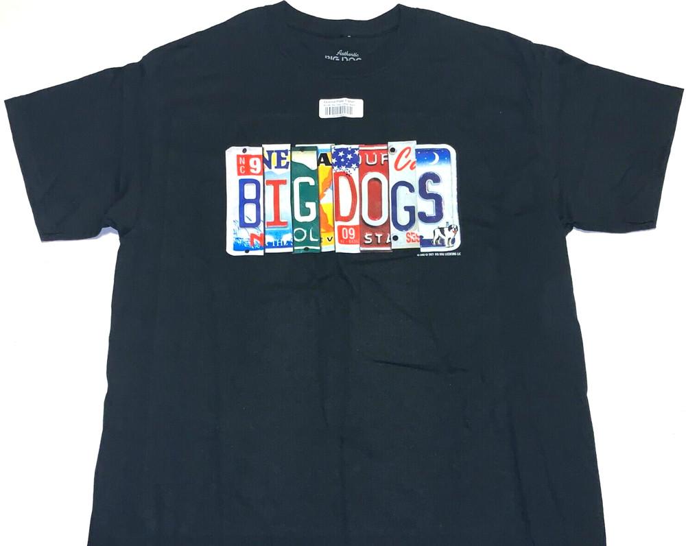 Big Dogs License Plate Black T-Shirt New! NWT LARGE Unisex T-Shirt XXXL