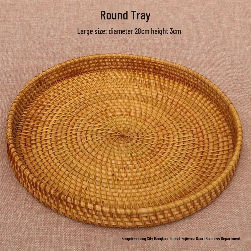 Koszyk na owoce z rattanu w stylu europejskim Stolik kawowy - Nowoczesny wystrój salonu