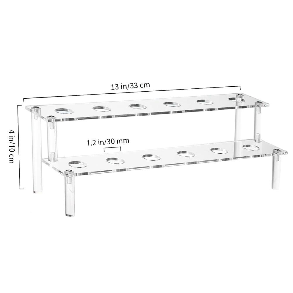 Acrylic Material 12 Holes Display Stand Ice Cream Cone Holder