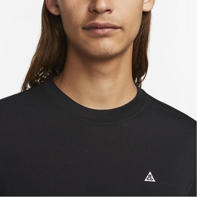 Nike Dri-FIT ACG Goat Rocks Solid Logo Crew Neck Loose Long Sleeve T-Shirt Men Tops Black DO9269-015