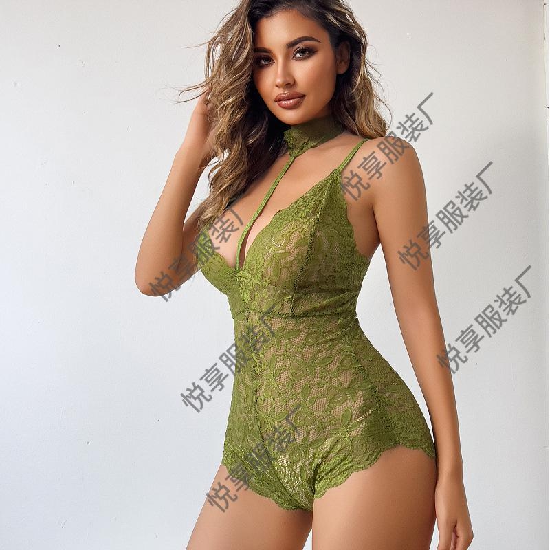 Lenjerie Erotică Europeană și Americană din Dantelă - Body Sexy Transparent Babydoll