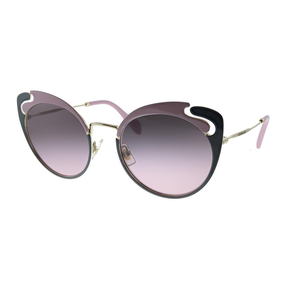 

Miu Miu Core Collection MU 57TS M1R146 Womens Butterfly Sunglasses pale gold alabaster grey
