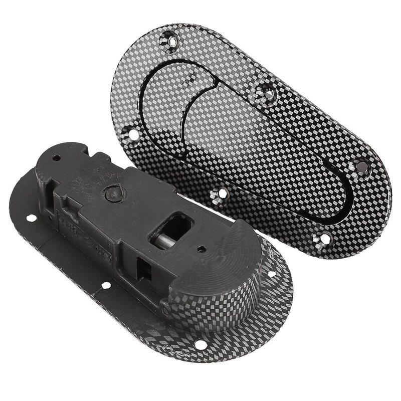 

Flush Mounted Engine Hood Bonnet Quick Release Latch Pin Locking Kit No Key for Racing Car Black Carbon Fiber Texture