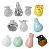 4/5/6/8/9/10/12/14Pcs/Set 3D Flower Vase Fridge Magnet Home Office Kitchen Locker Refrigerator Mini Ceramic Vase Magnetic Decoration Ornament