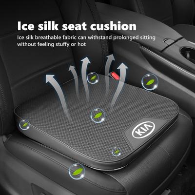 Car Seat Leather Cushion Cover Ice Silk Non-Slip Pad For Rio K5 K2 Sportage Ceed Sorento Picanto Stinger Soul