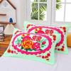 Retro Pattern Linen Pillowcases Soft Pillow Towel Retro Pillow Covers  Home Use