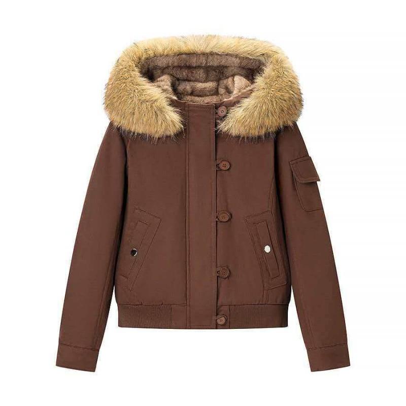 Womens Vintage-Style Detachable Faux Fur Collar