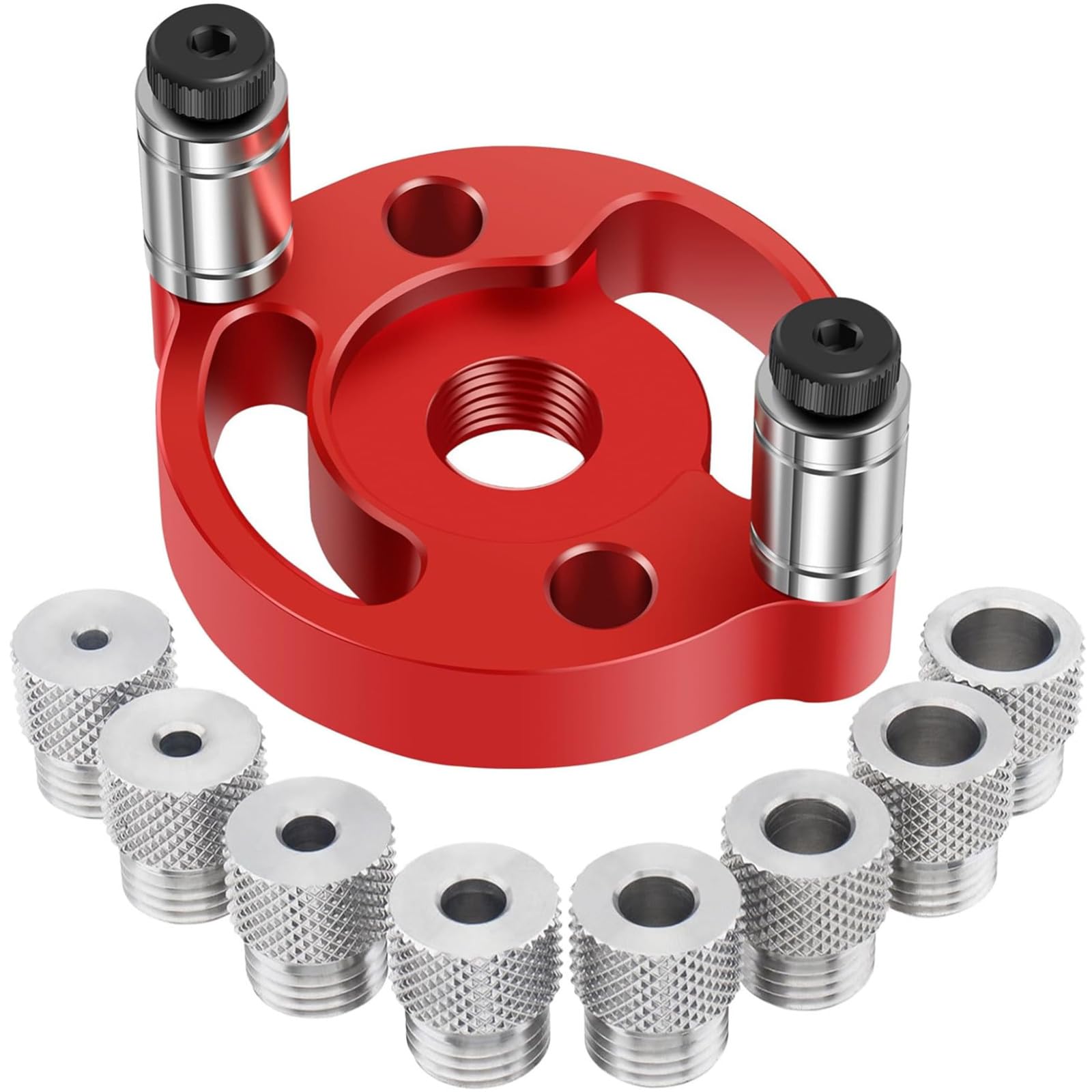 

Vertical Drill Guide with Dowel Hole Drill Drill Positioning Straight Hole Puncher for Hand Drill Woodworking Tool 3/4/5/6/7/8/9/10mm Sleeves, Guide,